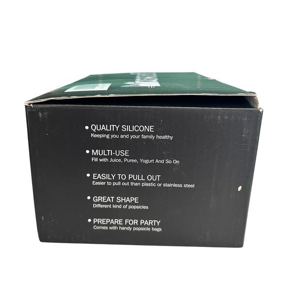 Miaowoof Homemade Popsicle Molds 10 Silicone Ice Pop Maker BPA Free New Open Box - Picture 5 of 10